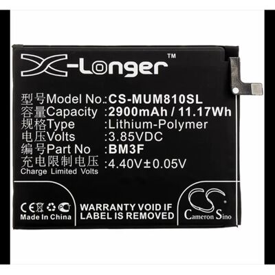 CAMERON SINO Xiaomi Mi 8 Explorer CAMERON SINO Li-Polymer akku 3.85V/2900mAh, Xiaomi BM3F kompatibilis, FEKETE CAMERON SINO Xiaomi Mi 8 Explorer CAMERON SINO Li-Polymer akku 3.85V/2900mAh, Xiaomi BM3F kompatibilis, FEKETE