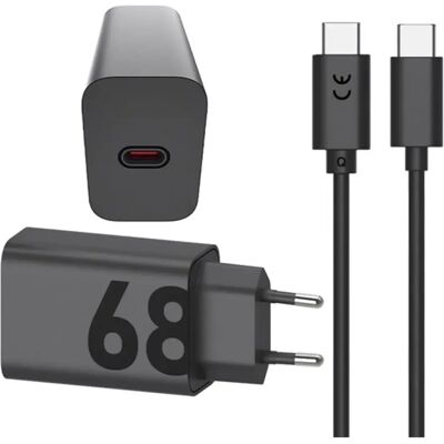 Motorola TURBOPOWER hálózati töltő Type-C aljzat 68W + Type-C kábel Motorola TURBOPOWER hálózati töltő Type-C aljzat 68W + Type-C kábel