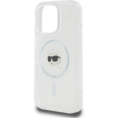 KARL LAGERFELD IML Karl Head Metal Frame MagSafe tok iPhone 16 Pro fehér KARL LAGERFELD IML Karl Head Metal Frame MagSafe tok iPhone 16 Pro fehér