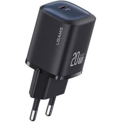USAMS CC248 hálózati töltő Type-C aljzat 20W PD gyorstöltő fekete USAMS CC248 hálózati töltő Type-C aljzat 20W PD gyorstöltő fekete