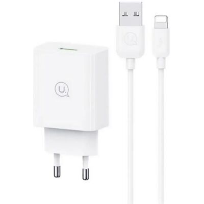 USAMS SC hálózati töltő USB aljzat 18W PD gyorstöltő 3.0 + lightning kábel fehér USAMS SC hálózati töltő USB aljzat 18W PD gyorstöltő 3.0 + lightning kábel fehér