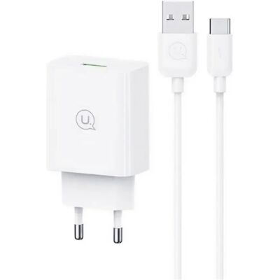 USAMS SC hálózati töltő USB aljzat 18W PD gyorstöltő 3.0 + Type-C kábel fehér USAMS SC hálózati töltő USB aljzat 18W PD gyorstöltő 3.0 + Type-C kábel fehér