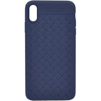 USAMS Woven szilikon tok iPhone XS Max fonott minta sötétkék USAMS Woven szilikon tok iPhone XS Max fonott minta sötétkék