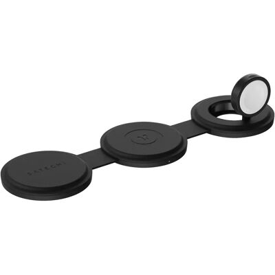 SATECHI OntheGo™ Qi2 3 az 1-ben vezeték nélküli töltőpad fekete SATECHI OntheGo™ Qi2 3 az 1-ben vezeték nélküli töltőpad fekete