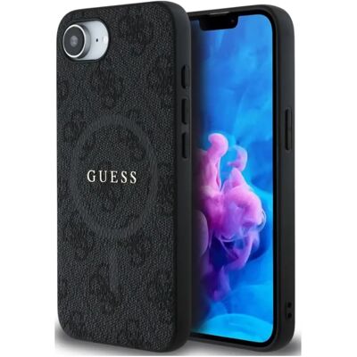 GUESS PU Leather 4G Colored Ring Apple iPhone 16e MagSafe tok. fekete GUESS PU Leather 4G Colored Ring Apple iPhone 16e MagSafe tok. fekete