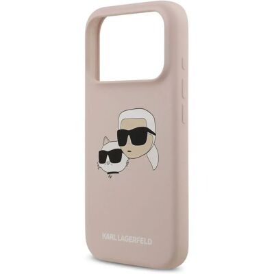 KARL LAGERFELD Liquid Silicone Double Heads MagSafe szilikon tok Apple iPhone 17 Pro / iPhone 18 Pro rózsaszín KARL LAGERFELD Liquid Silicone Double Heads MagSafe szilikon tok Apple iPhone 17 Pro / iPhone 18 Pro rózsaszín