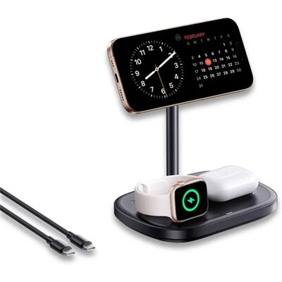 BASEUS EnerFill FS41 vezeték nélküli töltőállvány 22.5W + 1m USB-C kábel fekete BASEUS EnerFill FS41 vezeték nélküli töltőállvány 22.5W + 1m USB-C kábel fekete