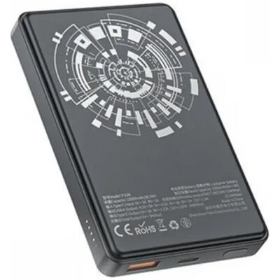 AWEI P33K vésztöltő USB+Type-C aljzat 10000mAh, PD gyorstöltő, FEKETE AWEI P33K vésztöltő USB+Type-C aljzat 10000mAh, PD gyorstöltő, FEKETE
