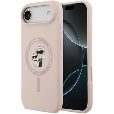 KARL LAGERFELD Liquid Silicone MagSafe tok iPhone Air Karl and Choupette rózsaszín KARL LAGERFELD Liquid Silicone MagSafe tok iPhone Air Karl and Choupette rózsaszín