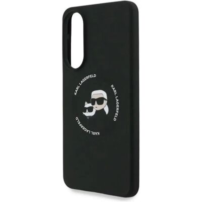 KARL LAGERFELD Liquid Silicone Double Heads MagSafe szilikon tok Samsung Galaxy S25 Edge fekete KARL LAGERFELD Liquid Silicone Double Heads MagSafe szilikon tok Samsung Galaxy S25 Edge fekete