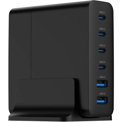 GEMBIRD 6-port 75W GaN USB fast charger fekete GEMBIRD 6-port 75W GaN USB fast charger fekete