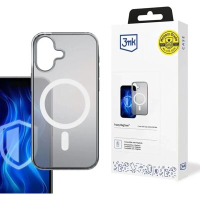 3MK Frosty MagCase tok Apple iPhone 16 füstös-fehér 3MK Frosty MagCase tok Apple iPhone 16 füstös-fehér