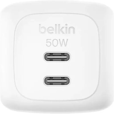 Belkin WCH019KQWH 2-poorts USB-C GaN-wandlader (50 W) Belkin WCH019KQWH 2-poorts USB-C GaN-wandlader (50 W)
