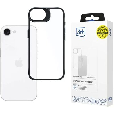 3MK Satin Armor Case+ tok iPhone 16e fekete-átlátszó 3MK Satin Armor Case+ tok iPhone 16e fekete-átlátszó