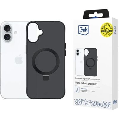 3MK Smoke Case Mag&Stand MagSafe tok iPhone 17 füstös fekete 3MK Smoke Case Mag&Stand MagSafe tok iPhone 17 füstös fekete