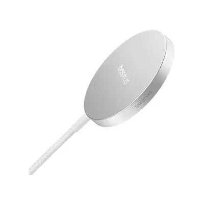 BASEUS Simple Mini4 vezeték nélküli MagSafe töltő 15W ezüst BASEUS Simple Mini4 vezeték nélküli MagSafe töltő 15W ezüst
