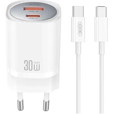 XO CE21 Wall Charger 30W + USB Type C kábel fehér XO CE21 Wall Charger 30W + USB Type C kábel fehér