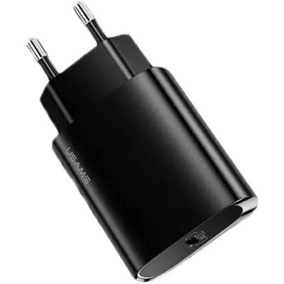 USAMS T39 hálózati töltő Type-C aljzat 20W. PD gyorstöltő 3.0. FEKETE USAMS T39 hálózati töltő Type-C aljzat 20W. PD gyorstöltő 3.0. FEKETE