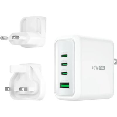 J5CREATE 70W GaN USB-C 4-Port Charger fehér J5CREATE 70W GaN USB-C 4-Port Charger fehér