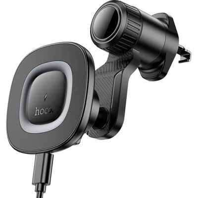 HOCO HW30 Vezeték nélküli MagSafe autós töltő 15W szellőzőre fekete HOCO HW30 Vezeték nélküli MagSafe autós töltő 15W szellőzőre fekete