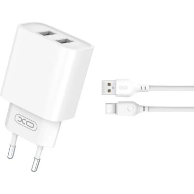 XO CE02C Hálózati töltő 10.5W + USB Type C kábel fehér XO CE02C Hálózati töltő 10.5W + USB Type C kábel fehér