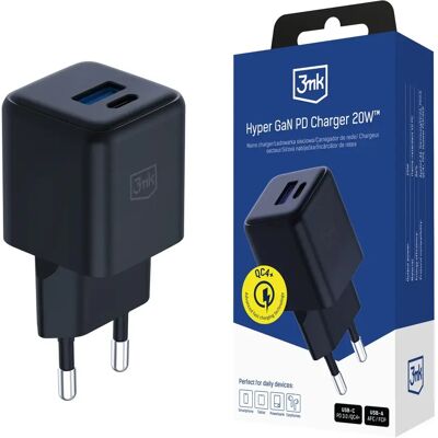 3MK Hyper GaN Charger 20W fekete 3MK Hyper GaN Charger 20W fekete