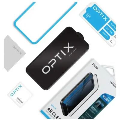 UNIQ Optix Vision AR Apple iPhone 17 edzett üveg kijelzővédő fólia felhelyező kerettel, kék fény szűrős, átlátszó UNIQ Optix Vision AR Apple iPhone 17 edzett üveg kijelzővédő fólia felhelyező kerettel, kék fény szűrős, átlátszó
