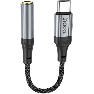 HOCO LS36 audió adapter kábel (3.5mm jack aljzat - Type-C) fekete HOCO LS36 audió adapter kábel (3.5mm jack aljzat - Type-C) fekete