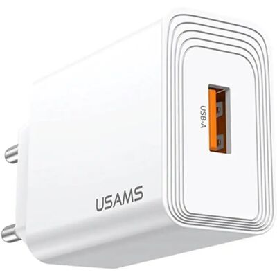 USAMS T69 hálózati töltő USB aljzat 18W gyorstöltő 3.0 fehér USAMS T69 hálózati töltő USB aljzat 18W gyorstöltő 3.0 fehér