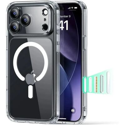 ESR iPhone 17 Pro / iPhone 18 Pro ESR CLASSIC HYBRID szilikon telefonvédő ütésállóság MagSafe ÁTLÁTSZÓ GP-181676 ESR iPhone 17 Pro / iPhone 18 Pro ESR CLASSIC HYBRID szilikon telefonvédő ütésállóság MagSafe ÁTLÁTSZÓ GP-181676