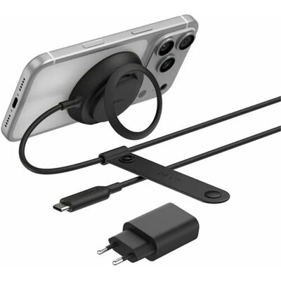 Belkin UltraCharge Qi2 induktív töltő állvánnyal 25W fekete WIA014KQBK Belkin UltraCharge Qi2 induktív töltő állvánnyal 25W fekete WIA014KQBK