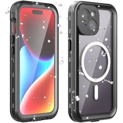 OEM Shellbox MagSafe vízálló tok iPhone 15 Pro Max fekete 107316 OEM Shellbox MagSafe vízálló tok iPhone 15 Pro Max fekete 107316
