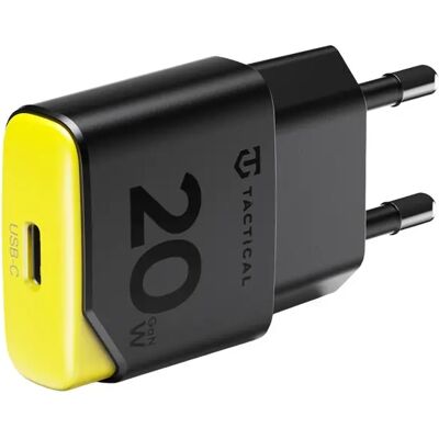 TACTICAL Minimi USB-C gyorstöltő adapter GaN 20W sárga-fekete SP113663 TACTICAL Minimi USB-C gyorstöltő adapter GaN 20W sárga-fekete SP113663