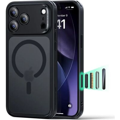 ESR iPhone 17 Pro / iPhone 18 Pro CLASSIC HYBRID szilikon telefonvédő ütésállóság MagSafe fekete GP-181686 ESR iPhone 17 Pro / iPhone 18 Pro CLASSIC HYBRID szilikon telefonvédő ütésállóság MagSafe fekete GP-181686