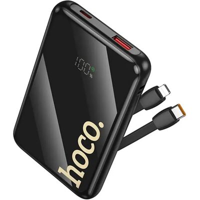 HOCO Q37 Powerbank 10000mAh 1xUSB-A 1xUSB-C + fix USB-C/lightning 22.5W fekete Q37_B HOCO Q37 Powerbank 10000mAh 1xUSB-A 1xUSB-C + fix USB-C/lightning 22.5W fekete Q37_B