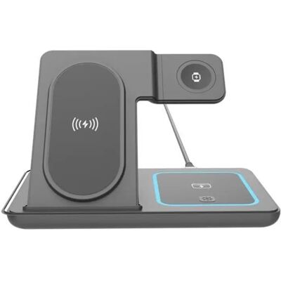 GEMBIRD 3-in-1 összecsukható vezeték nélküli töltőállvány 15W Samsung szürke TA-WPC31S-01-BK GEMBIRD 3-in-1 összecsukható vezeték nélküli töltőállvány 15W Samsung szürke TA-WPC31S-01-BK