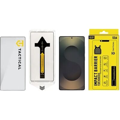 TACTICAL Impact Barrier For Rookies kijelzővédő felhelyező kerettel Samsung Galaxy S25 Ultra fekete 57983123719 TACTICAL Impact Barrier For Rookies kijelzővédő felhelyező kerettel Samsung Galaxy S25 Ultra fekete 57983123719
