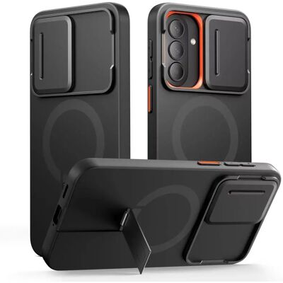 TECH-PROTECT Kevlar Aura MagSafe tok kameravédelemmel kitámasztóval Samsung Galaxy A57 fekete-narancs SP115348 TECH-PROTECT Kevlar Aura MagSafe tok kameravédelemmel kitámasztóval Samsung Galaxy A57 fekete-narancs SP115348