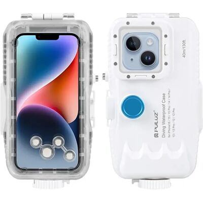PULUZ PU9115W Vízálló búvártok iPhone-hoz 40m egyirányú szeleppel fehér PULUZ PU9115W Vízálló búvártok iPhone-hoz 40m egyirányú szeleppel fehér