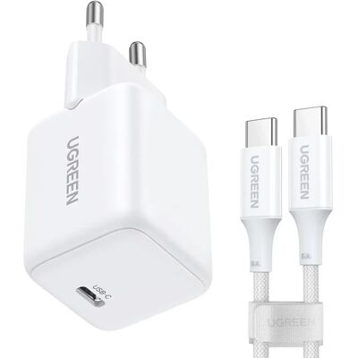 UGREEN X513 hálózati töltő 30W + USB Type C kábel fehér UGREEN X513 hálózati töltő 30W + USB Type C kábel fehér