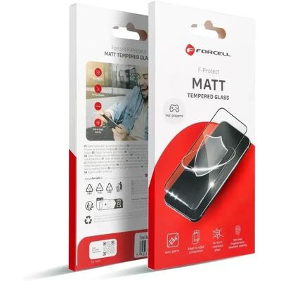 FORCELL Matt edzett üvegfólia iPhone 15 Plus fekete FORCELL Matt edzett üvegfólia iPhone 15 Plus fekete