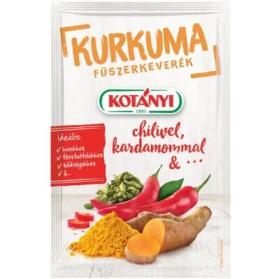 KOTÁNYI kurkuma chili-kardamom fűszerkeverék 25 g KOTÁNYI kurkuma chili-kardamom fűszerkeverék 25 g