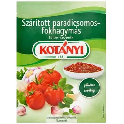 KOTÁNYI szárított paradicsomos-fokhagymás fűszerkeverék 25 g KOTÁNYI szárított paradicsomos-fokhagymás fűszerkeverék 25 g