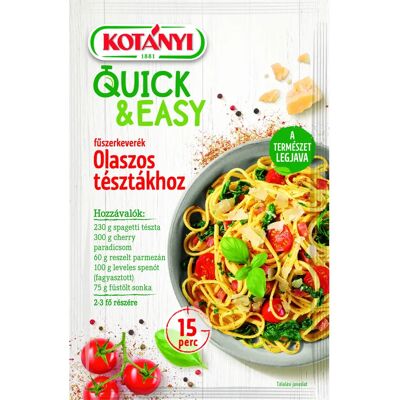 KOTÁNYI quick&easy fűszerkeverék olaszos tésztákhoz 20 g KOTÁNYI quick&easy fűszerkeverék olaszos tésztákhoz 20 g