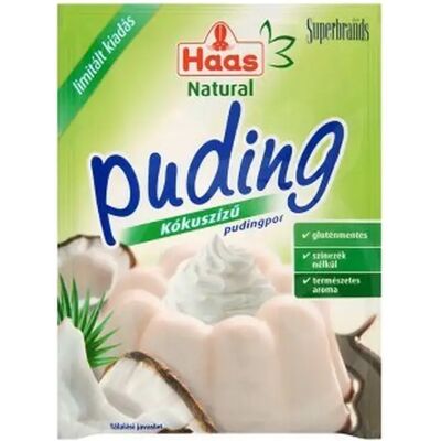 HAAS natural pudingpor kókuszízű 40 g HAAS natural pudingpor kókuszízű 40 g