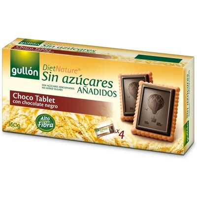 GULLON choco tablet étcsokis keksz édesítőszerrel 150 g GULLON choco tablet étcsokis keksz édesítőszerrel 150 g