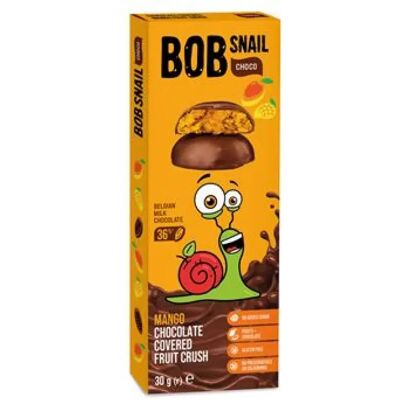 BOB SNAIL KHE395 Gyümölcs snack mangó tejcsokoládéban 30g BOB SNAIL KHE395 Gyümölcs snack mangó tejcsokoládéban 30g