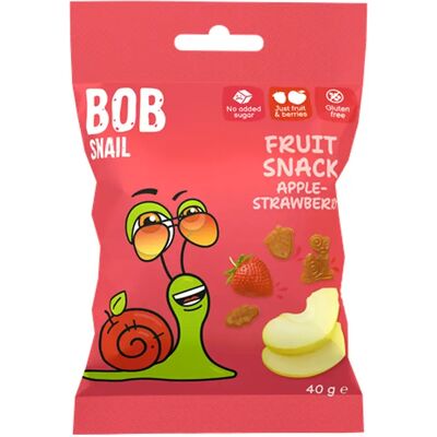 BOB SNAIL Gyümölcs snack alma-eper 40g BOB SNAIL Gyümölcs snack alma-eper 40g