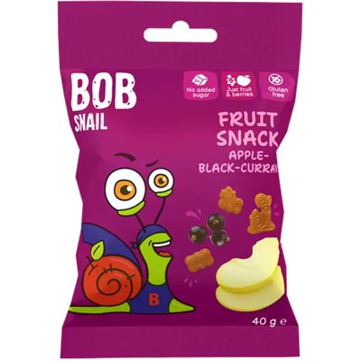 BOB SNAIL Snail gyümölcs snack alma-feketeribizli 40g BOB SNAIL Snail gyümölcs snack alma-feketeribizli 40g