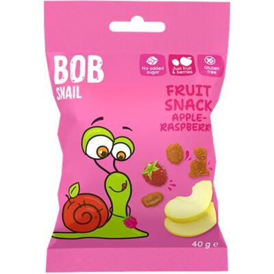 BOB SNAIL Gyümölcs snack alma-málna 40g BOB SNAIL Gyümölcs snack alma-málna 40g